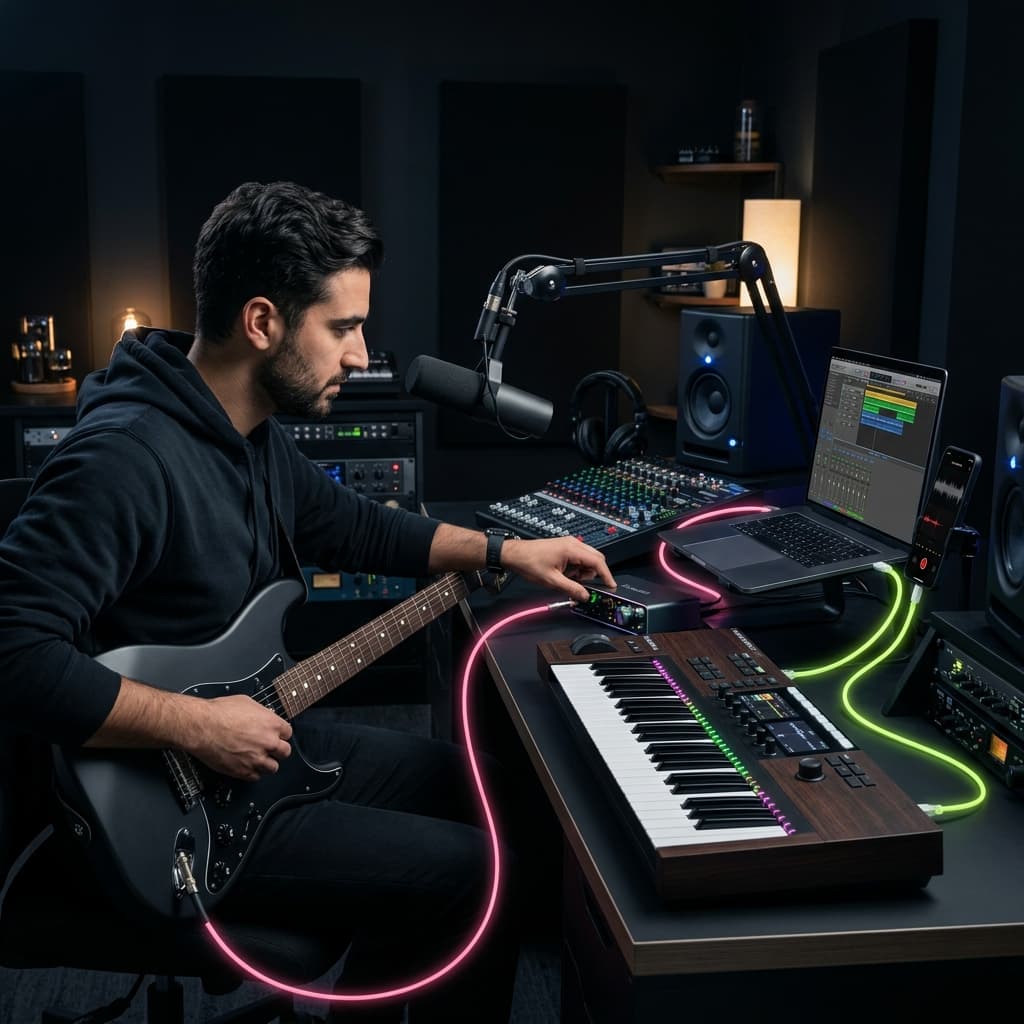 Connect and record any instrument in your studio